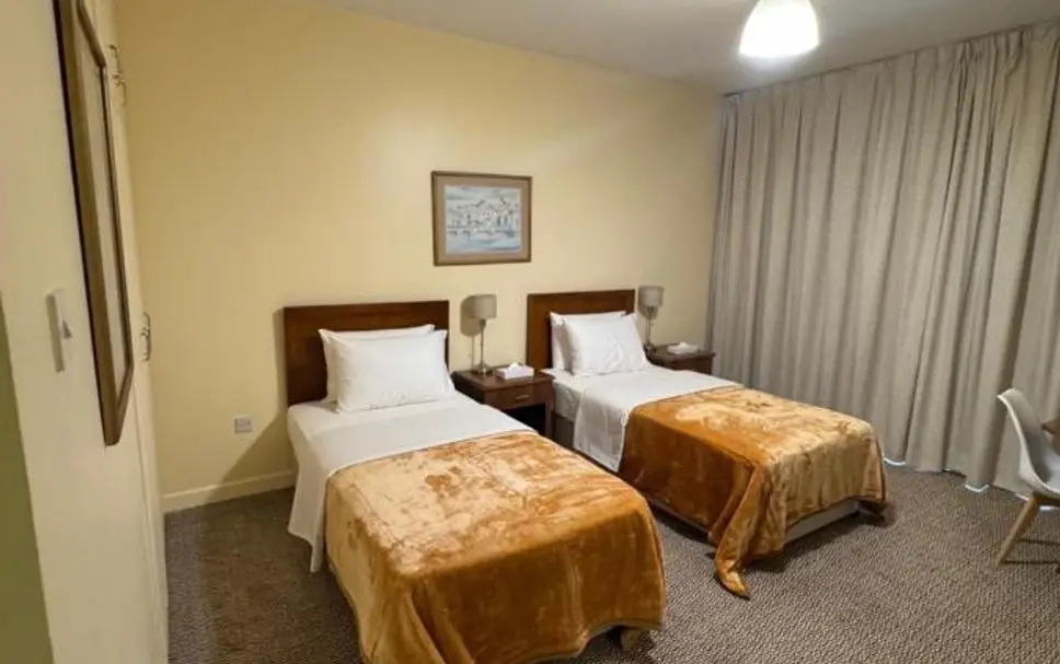 Dining area with modern furniture